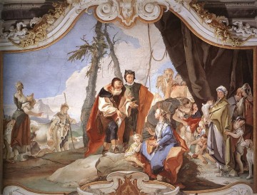  Dolo Arte - Palacio Patriarca Raquel escondiendo los ídolos de su padre Labán Giovanni Battista Tiepolo
